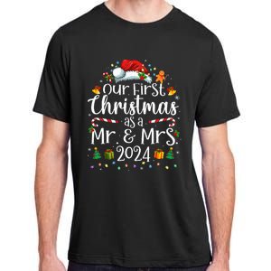 Our First Christmas As Mr And Mrs 2024 Matching Couples Adult ChromaSoft Performance T-Shirt