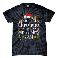 Our First Christmas As Mr And Mrs 2024 Matching Couples Tie-Dye T-Shirt