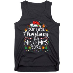 Our First Christmas As Mr And Mrs 2024 Matching Couples Tank Top