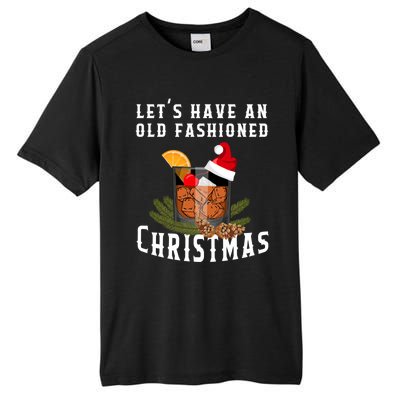 Old Fashioned Christmas Funny Bourbon Whiskey Cocktail Gift Tall Fusion ChromaSoft Performance T-Shirt