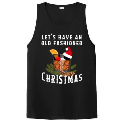 Old Fashioned Christmas Funny Bourbon Whiskey Cocktail Gift PosiCharge Competitor Tank