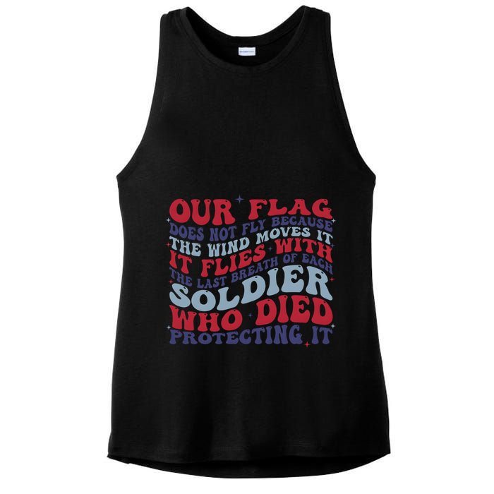 Our Flag Does Not Fly Because The Wind Moves It Ladies PosiCharge Tri-Blend Wicking Tank