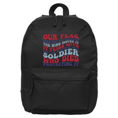 Our Flag Does Not Fly Because The Wind Moves It 16 in Basic Backpack