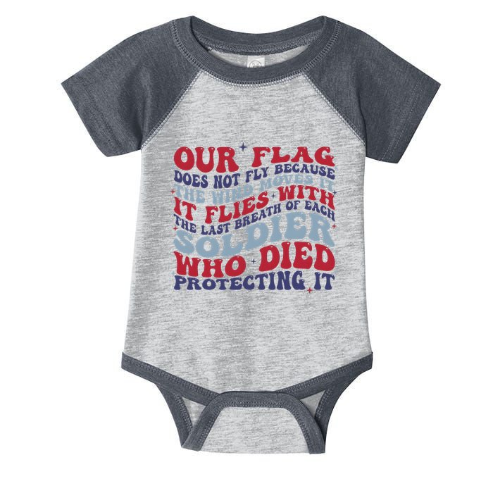 Our Flag Does Not Fly Because The Wind Moves It Infant Baby Jersey Bodysuit