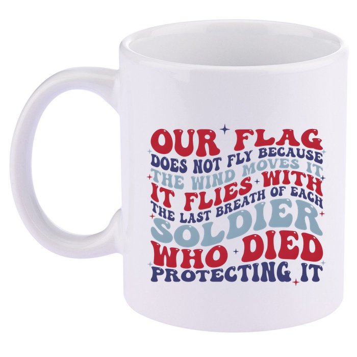 Our Flag Does Not Fly Because The Wind Moves It 11oz C Handle Ceramic Mug
