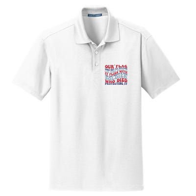 Our Flag Does Not Fly Because The Wind Moves It Dry Zone Grid Polo