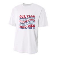 Our Flag Does Not Fly Because The Wind Moves It Youth Performance Sprint T-Shirt