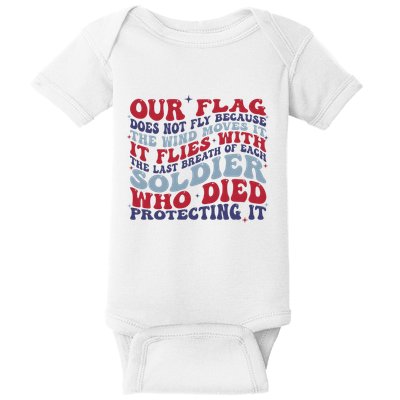 Our Flag Does Not Fly Because The Wind Moves It Baby Bodysuit