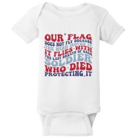 Our Flag Does Not Fly Because The Wind Moves It Baby Bodysuit