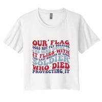 Our Flag Does Not Fly Because The Wind Moves It Crop Top