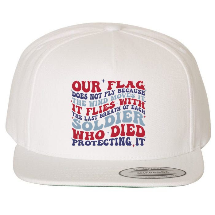 Our Flag Does Not Fly Because The Wind Moves It Wool Snapback Cap