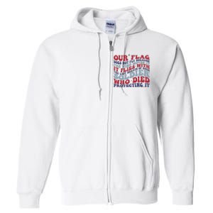 Our Flag Does Not Fly Because The Wind Moves It Full Zip Hoodie