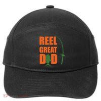 Orange Father`s Day Design For Fisherman Reel Great Dad 7-Panel Snapback Hat