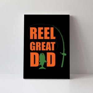 Orange Father`s Day Design For Fisherman Reel Great Dad Canvas