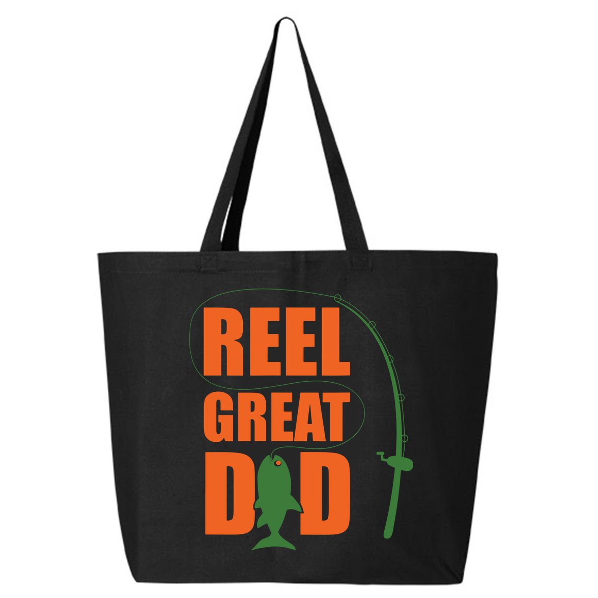 Orange Father`s Day Design For Fisherman Reel Great Dad 25L Jumbo Tote