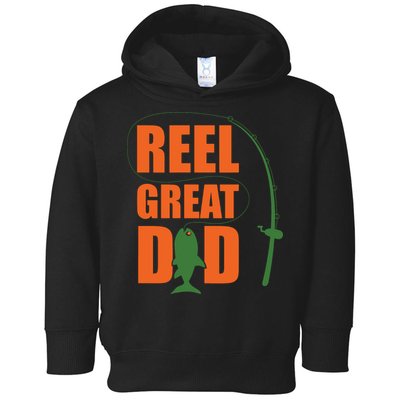 Orange Father`s Day Design For Fisherman Reel Great Dad Toddler Hoodie