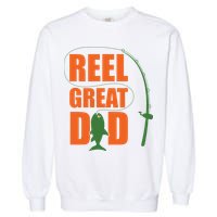 Orange Father`s Day Design For Fisherman Reel Great Dad Garment-Dyed Sweatshirt