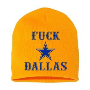 Official Fuck Dallas Western Style Design Short Acrylic Beanie