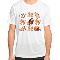 Orange Football Design Touchdown Season Coquette Football Adult ChromaSoft Performance T-Shirt