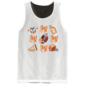 Orange Football Design Touchdown Season Coquette Football Mesh Reversible Basketball Jersey Tank