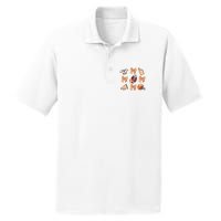 Orange Football Design Touchdown Season Coquette Football PosiCharge RacerMesh Polo