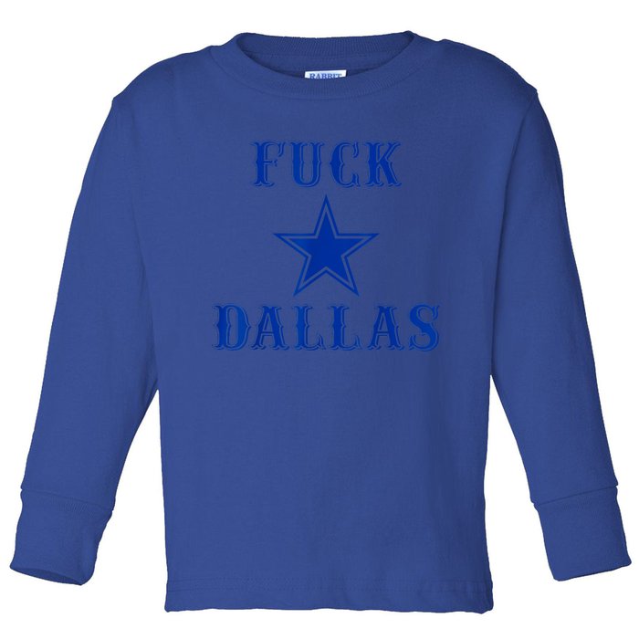 Official Fuck Dallas Western Style Design Toddler Long Sleeve Shirt