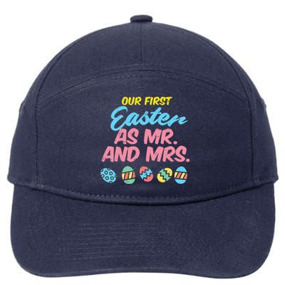 Our First Easter As Mr And Mrs Matching Couple Husband Wife 7-Panel Snapback Hat