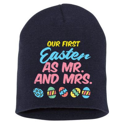 Our First Easter As Mr And Mrs Matching Couple Husband Wife Short Acrylic Beanie