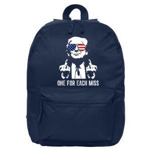 One For Each Miss Donald Trump Middle Finger Usa Funny 16 in Basic Backpack