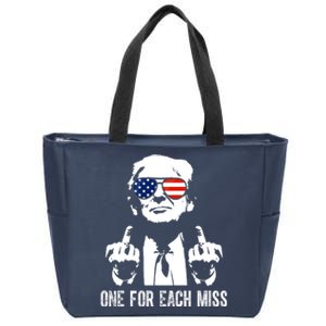 One For Each Miss Donald Trump Middle Finger Usa Funny Zip Tote Bag