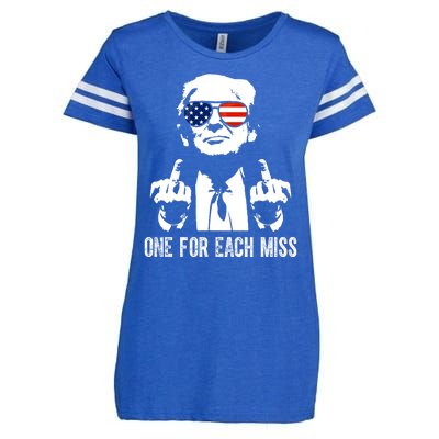 One For Each Miss Donald Trump Middle Finger Usa Funny Enza Ladies Jersey Football T-Shirt