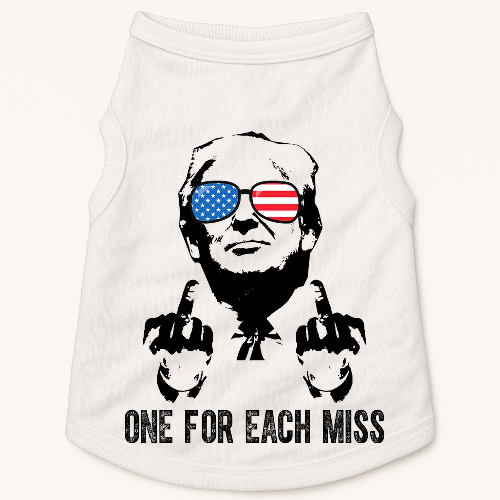 One For Each Miss Donald Trump Middle Finger Usa Funny Doggie Tank