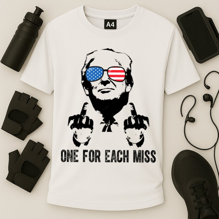 One For Each Miss Donald Trump Middle Finger Usa Funny Cooling Performance Crew T-Shirt