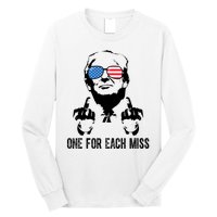 One For Each Miss Donald Trump Middle Finger Usa Funny Long Sleeve Shirt