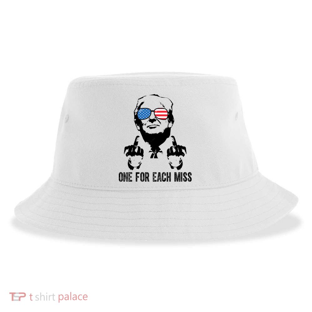 One For Each Miss Donald Trump Middle Finger Usa Funny Sustainable Bucket Hat