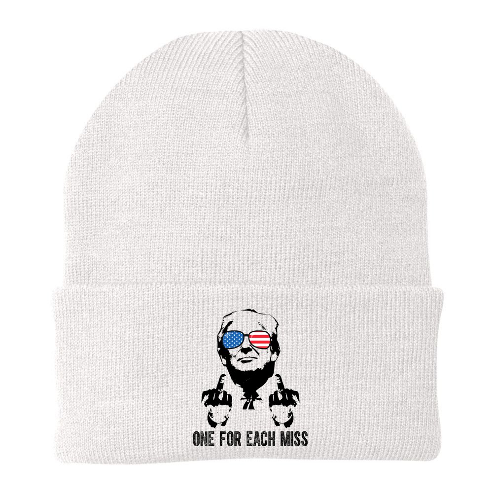 One For Each Miss Donald Trump Middle Finger Usa Funny Beanie