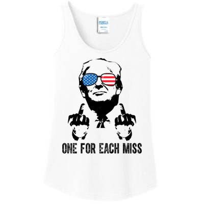 One For Each Miss Donald Trump Middle Finger Usa Funny Ladies Essential Tank