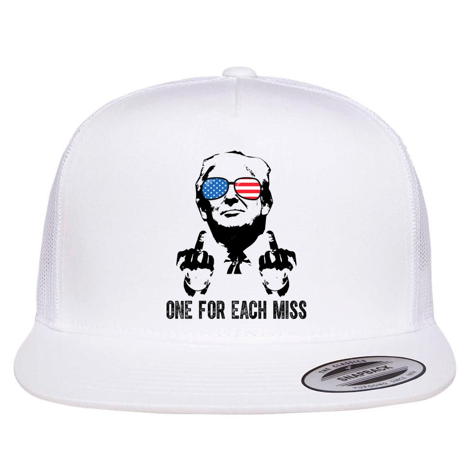 One For Each Miss Donald Trump Middle Finger Usa Funny Flat Bill Trucker Hat
