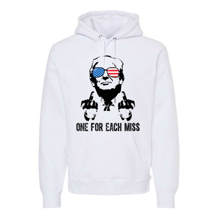 One For Each Miss Donald Trump Middle Finger Usa Funny Premium Hoodie