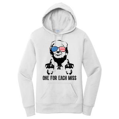 One For Each Miss Donald Trump Middle Finger Usa Funny Women's Pullover Hoodie