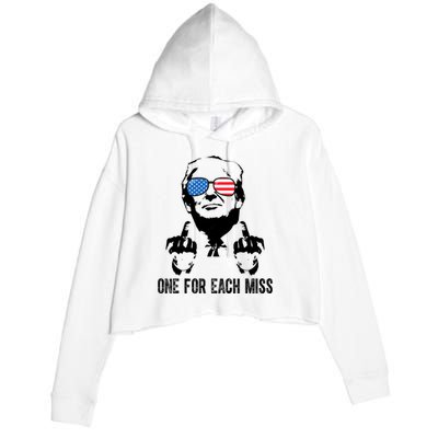 One For Each Miss Donald Trump Middle Finger Usa Funny Crop Fleece Hoodie