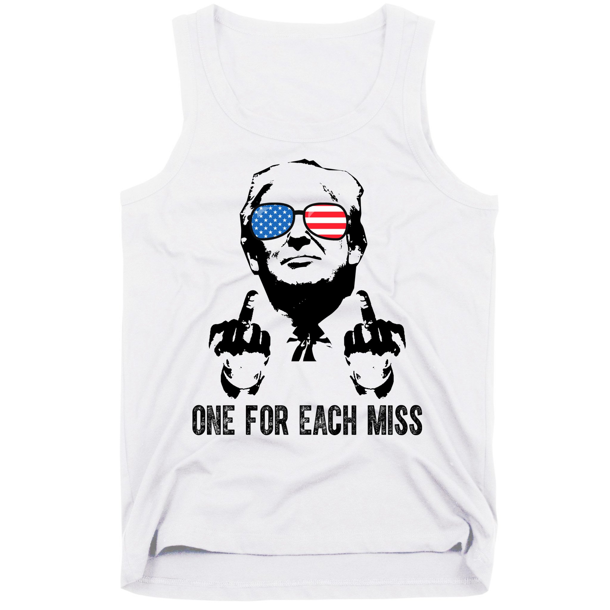 One For Each Miss Donald Trump Middle Finger Usa Funny Tank Top