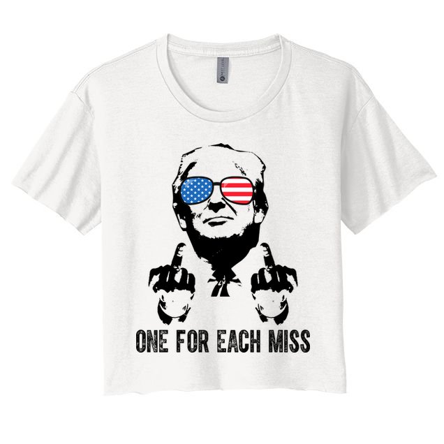 One For Each Miss Donald Trump Middle Finger Usa Funny Crop Top