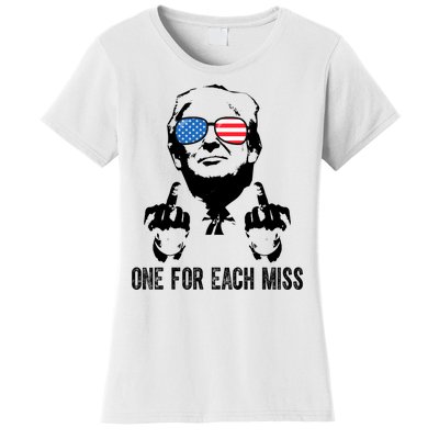 One For Each Miss Donald Trump Middle Finger Usa Funny Women's T-Shirt