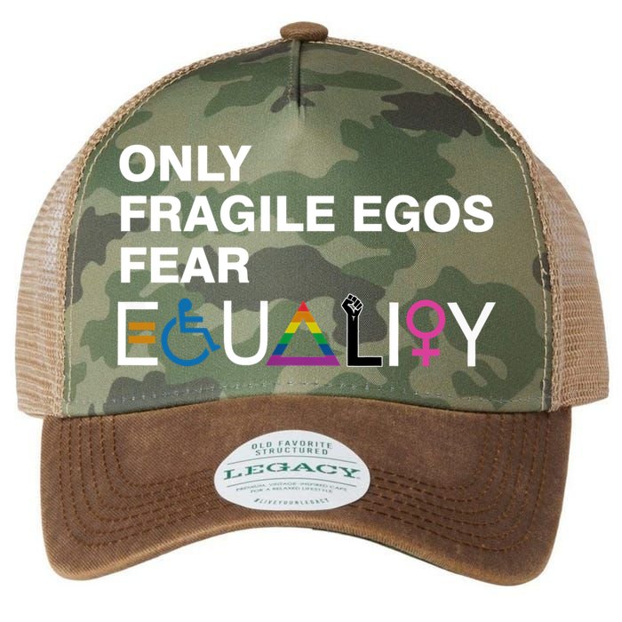 Only Fragile Egos Fear Equality Hu Rights Meaningful Gift Legacy Tie Dye Trucker Hat