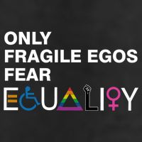 Only Fragile Egos Fear Equality Hu Rights Meaningful Gift 7 Panel Mesh Trucker Snapback Hat