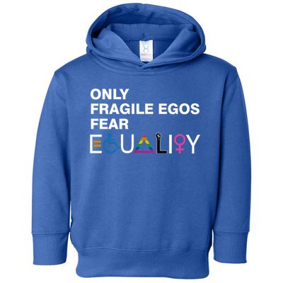 Only Fragile Egos Fear Equality Hu Rights Meaningful Gift Toddler Hoodie