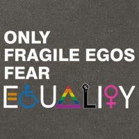 Only Fragile Egos Fear Equality Hu Rights Meaningful Gift Cotton Canvas Backpack