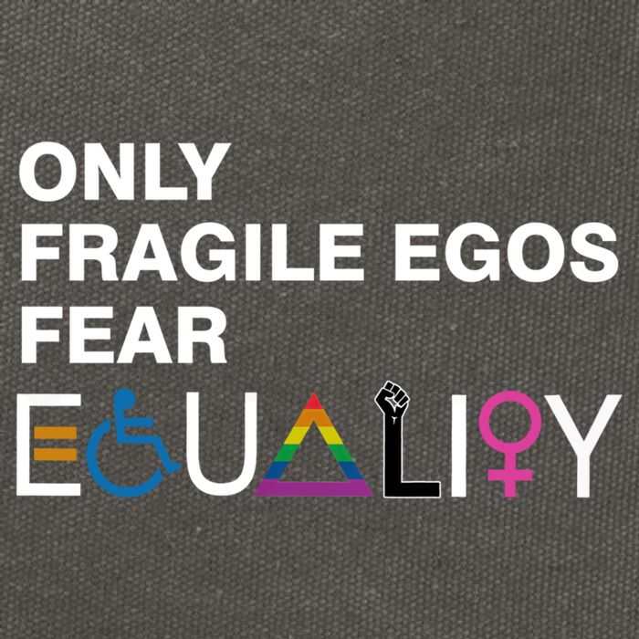 Only Fragile Egos Fear Equality Hu Rights Meaningful Gift Cotton Canvas Backpack