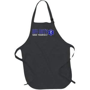 Off Duty Save Yourself EMT Full-Length Apron With Pockets